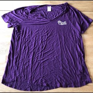 PINK Maroon Soft Tee - Size Large